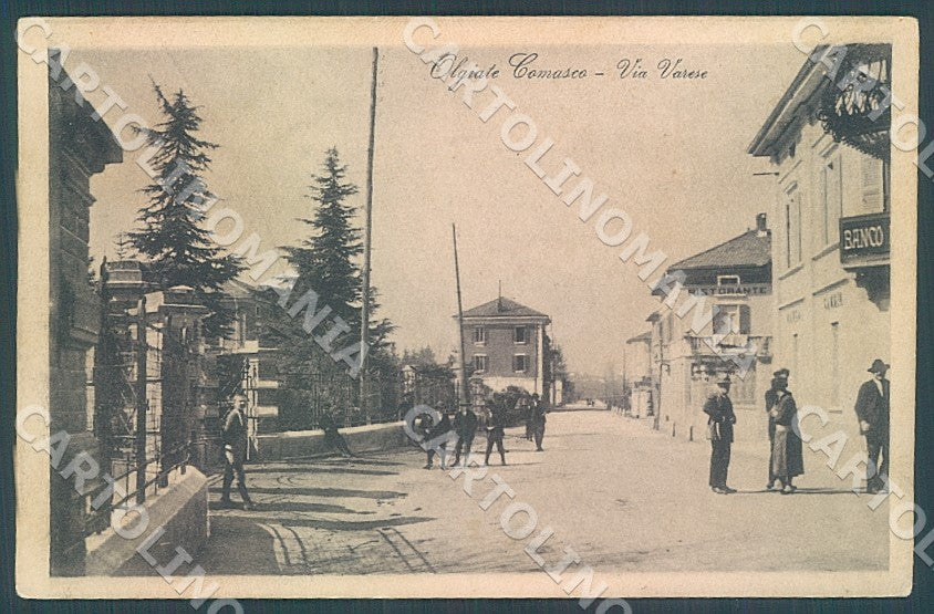 Como Olgiate Comasco Via Varese Banca cartolina JK7194 – fronte