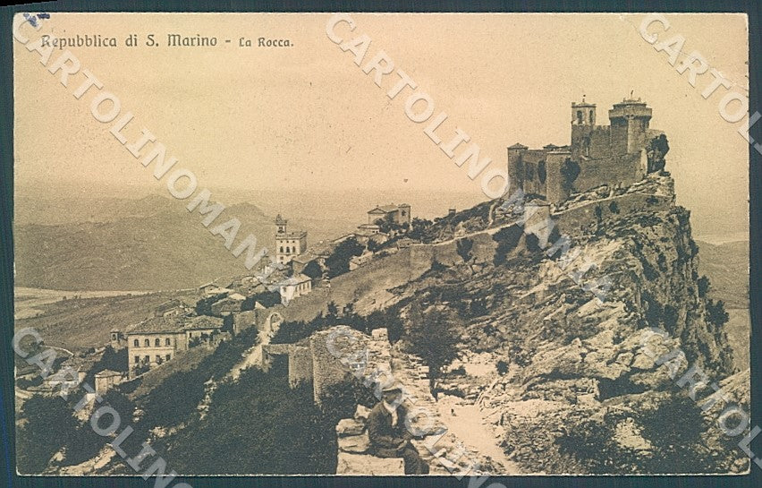 Repubblica San Marino Rocca Brunner 13354 PIEGA cartolina JK7196 – fronte
