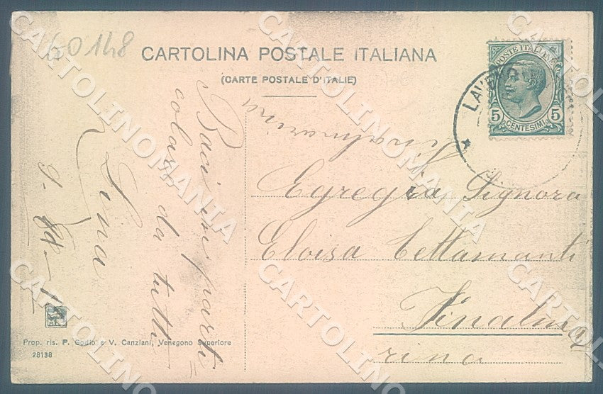 Varese Venegono Superiore Via della Stazione Modiano 28138 cartolina JK7215 – retro
