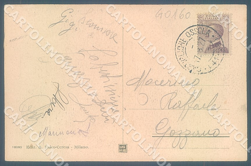 Verbania Calasca Castiglione Gurva Militari Modiano 18060 cartolina JK7218 – retro