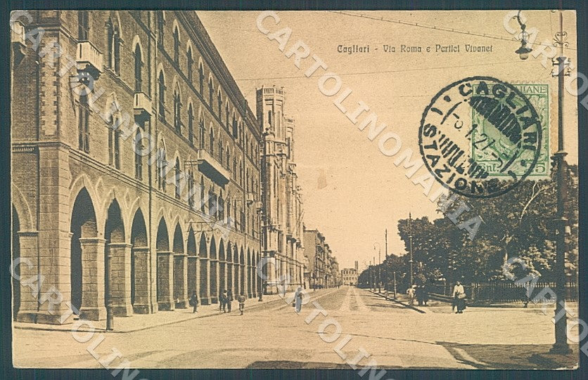 Cagliari Città Via Roma Portici Vivanet cartolina JK7220 – fronte