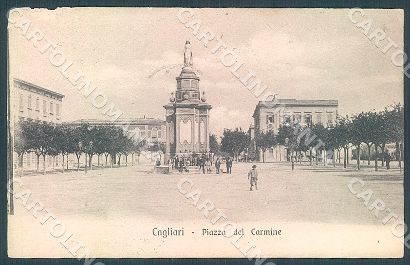 Cagliari Città Piazza del Carmine ABRASA cartolina JK7221 – fronte
