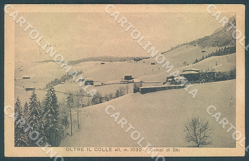 Bergamo Oltre il Colle Campi Sci PIEGHINA cartolina JK7223 – fronte