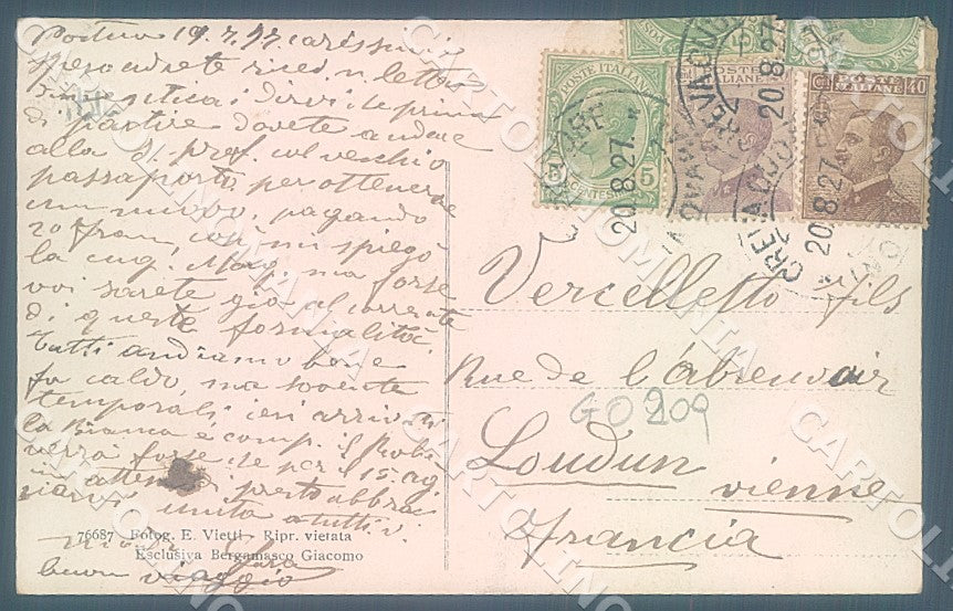 Vercelli Postua Pascoli Cooperativa di Consumo cartolina JK7229 – retro