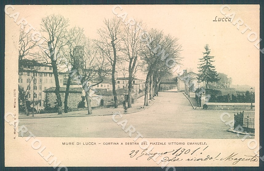 Lucca Città Piazzale Vittorio Emanuele Modiano 2075 cartolina JK7230 – fronte