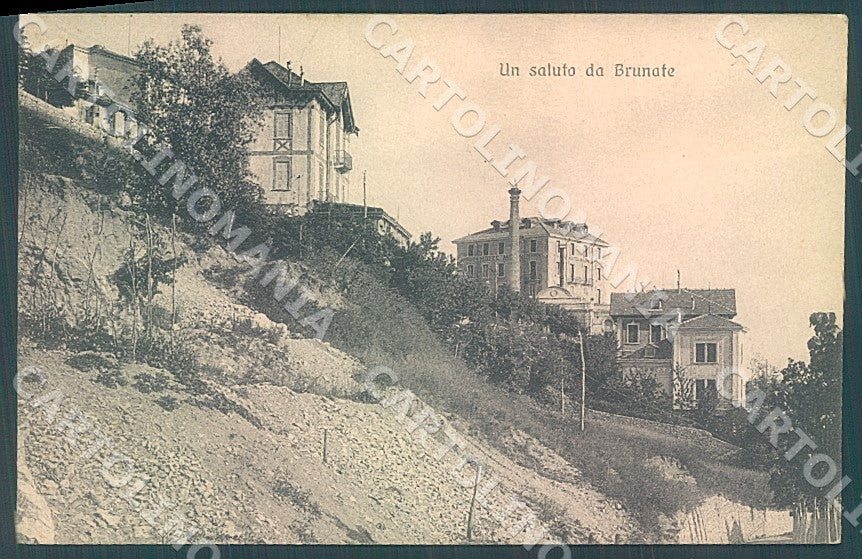 Como Brunate saluto da cartolina JK7237 – fronte