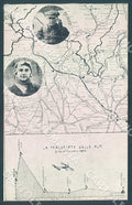 Novara Briga Raid Aviatorio Milano Chavez Mappa cartolina JK7240 – fronte