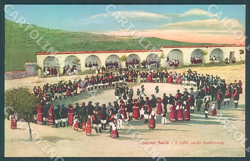 Nuoro Oliena Costumi Ballo Tradizionale Alterocca cartolina JK7250 – fronte