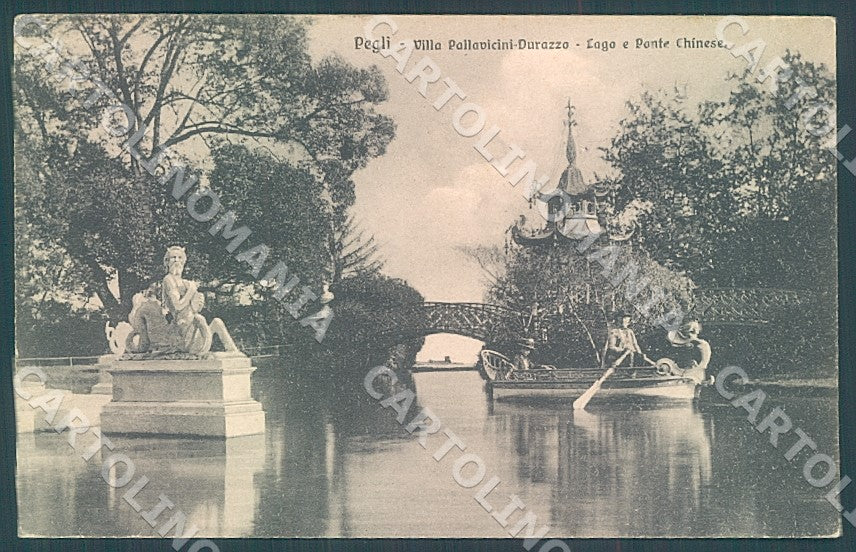 Genova Pegli Ponte Chinese Laghetto cartolina JK7259 – fronte