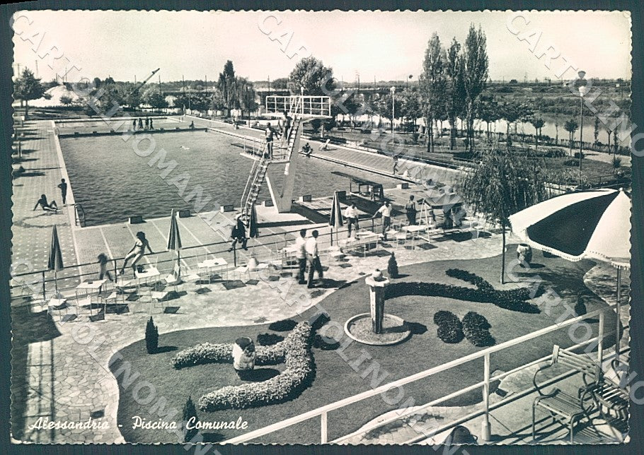 Alessandria Città Piscina Comunale Foto FG cartolina JK7275 – fronte