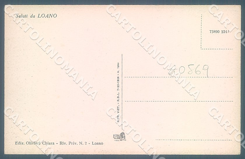 Savona Loano Castello Palazzo Doria cartolina JK7305 – retro