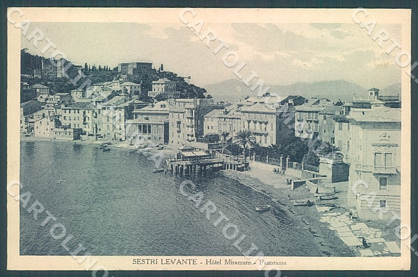 Genova Sestri Levante Hotel Miramare cartolina JK7323 – fronte
