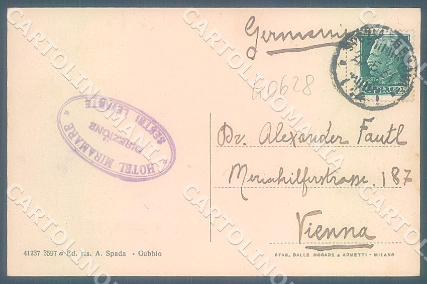 Genova Sestri Levante Hotel Miramare cartolina JK7323 – retro