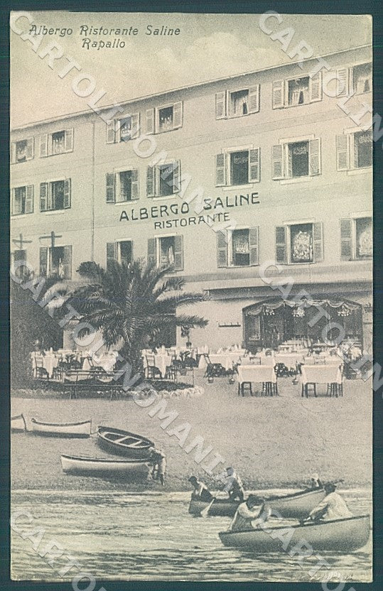 Genova Rapallo Hotel Ristorante Saline cartolina JK7328 – fronte