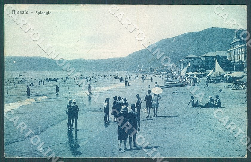 Savona Alassio Spiaggia Brunner 22542 cartolina JK7330 – fronte