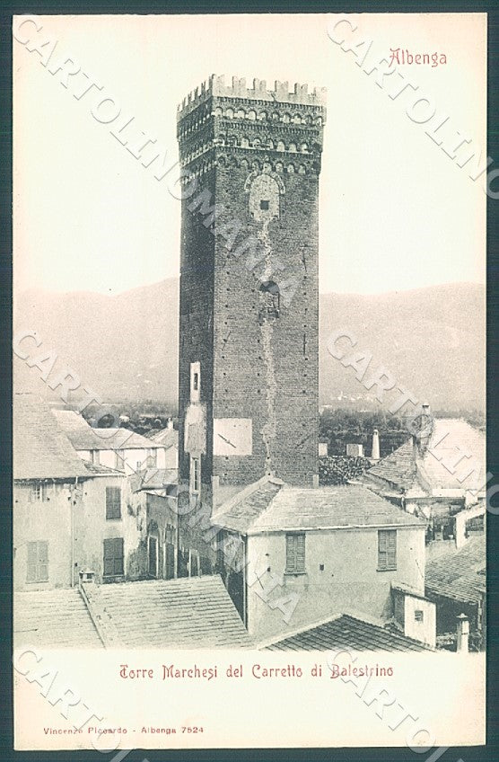 Savona Albenga Torre Marchesi Carretto Balestrino cartolina JK7334 – fronte