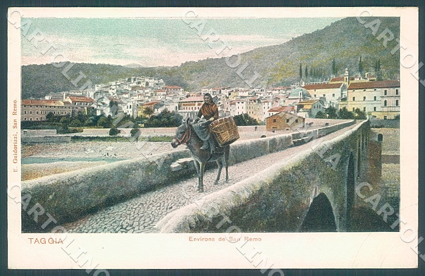 Imperia Taggia Ponte Donna Asino cartolina JK7343 – fronte