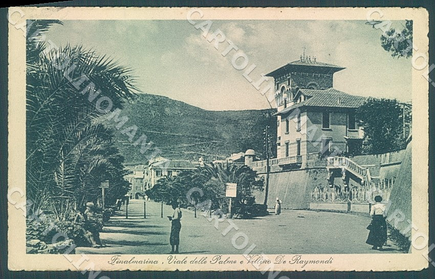 Savona Finalmarina Viale delle Palme cartolina JK7357 – fronte