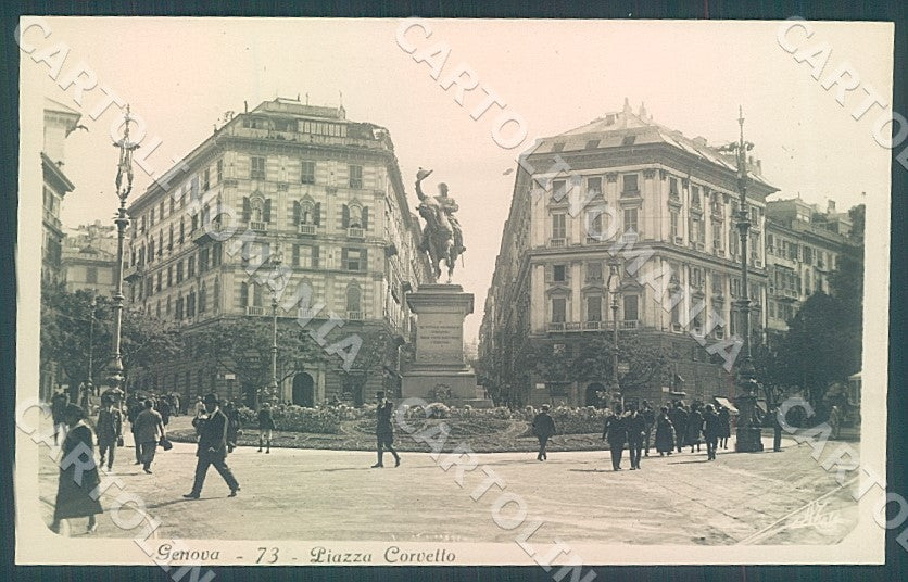 Genova Città Piazza Corvetto Foto cartolina JK7367 – fronte