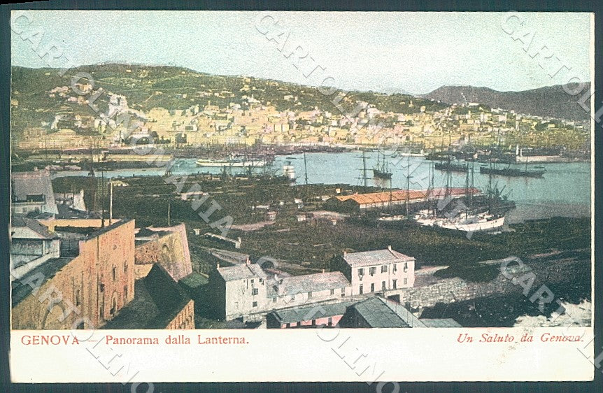 Genova Città Panorama dalla Lanterna cartolina JK7372 – fronte