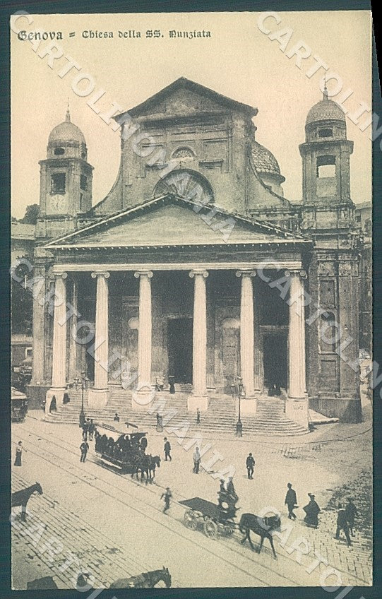 Genova Città Chiesa Annunziata cartolina JK7375 – fronte