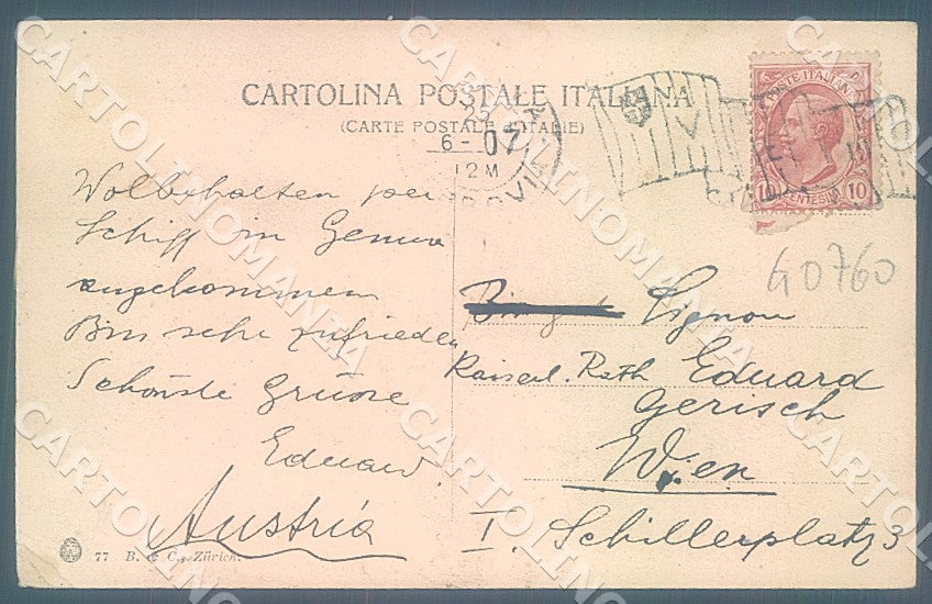 Genova Città Via Balbi cartolina JK7376 – retro