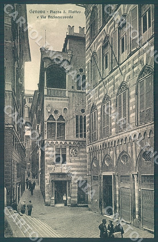 Genova Città Piazza San Matteo cartolina JK7377 – fronte