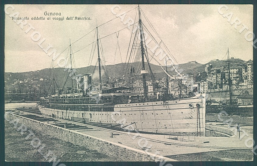 Genova Città Piroscafo America cartolina JK7379 – fronte