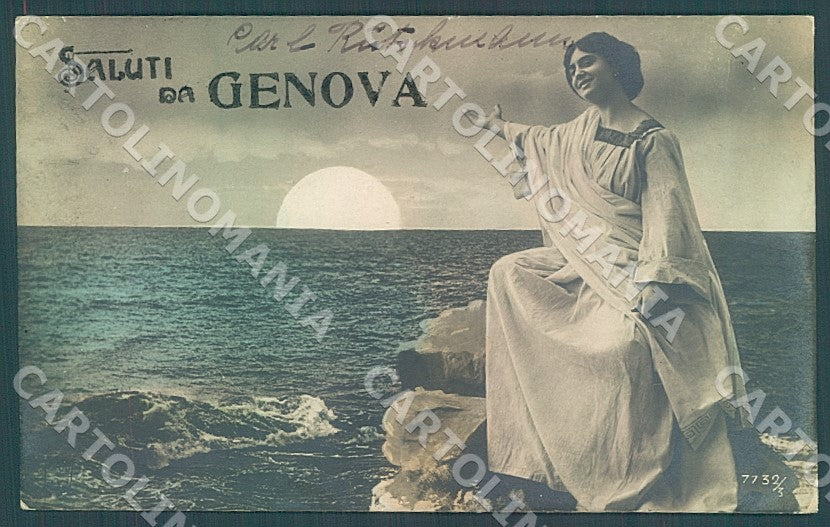 Genova Città Saluti da PIEGA Foto cartolina JK7384 – fronte