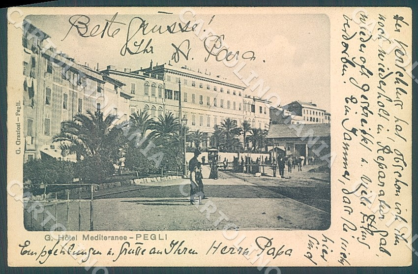 Genova Pegli PIEGATA cartolina JK7390 – fronte