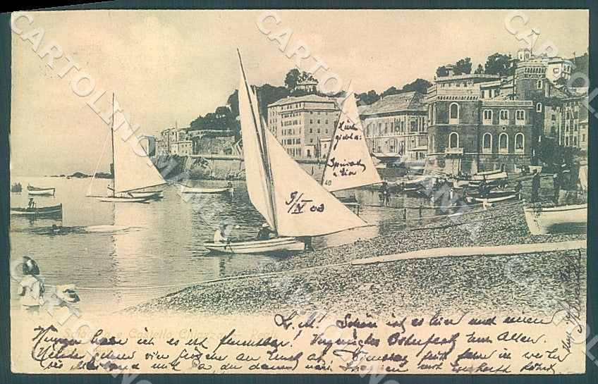 Genova Pegli Castello Chiazza cartolina JK7394 – fronte
