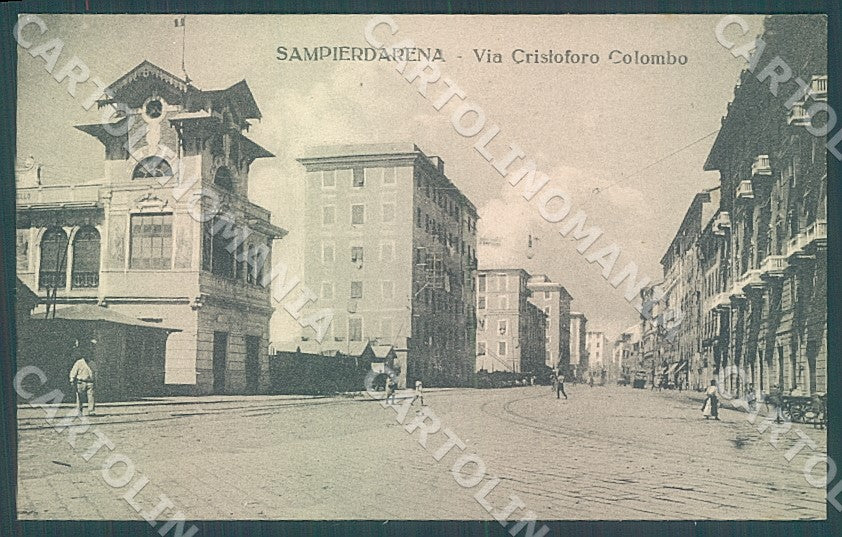 Genova Sampierdarena Via Colombo cartolina JK7395 – fronte
