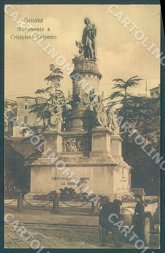 Genova Città Monnumento Colombo Auto cartolina JK7400 – fronte