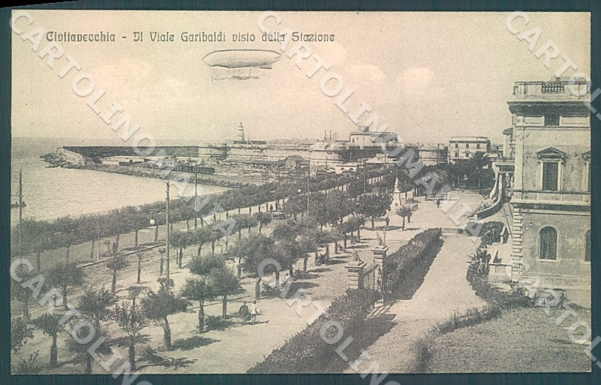 Roma Civitavecchia Dirigibile Viale Garibaldi cartolina JK7405 – fronte