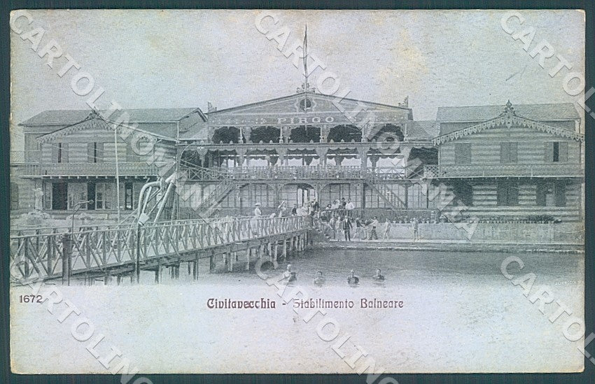 Roma Civitavecchia Stabilimento Pirgo Alterocca 1672 cartolina JK7406 – fronte