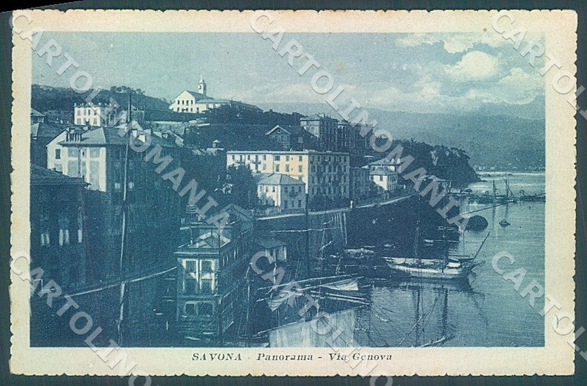 Savona Città Via Genova cartolina JK7412 – fronte