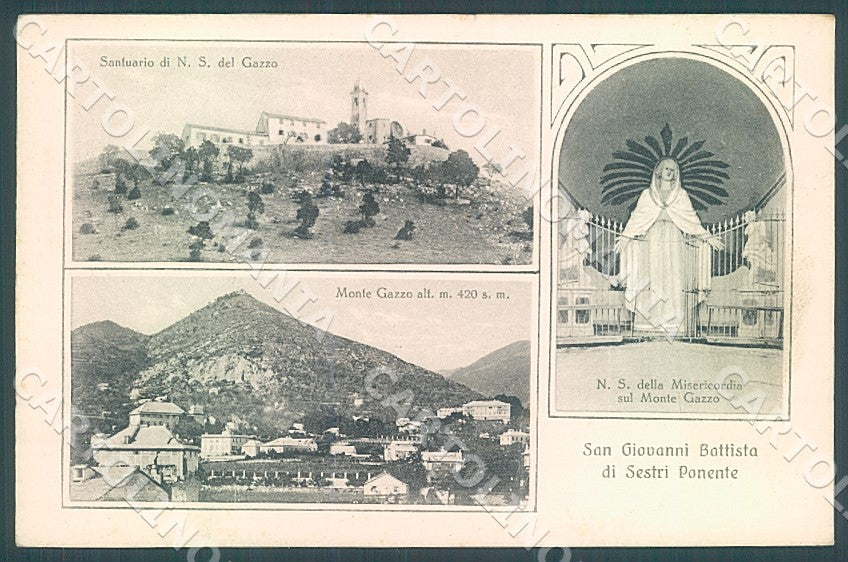 Genova Sestri Ponente San Giovanni Battista Monte Gazzo cartolina JK7422 – fronte