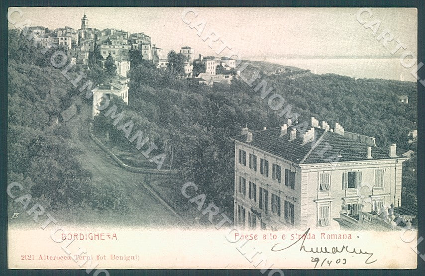 Imperia Bordighera Strada Romana cartolina JK7423 – fronte