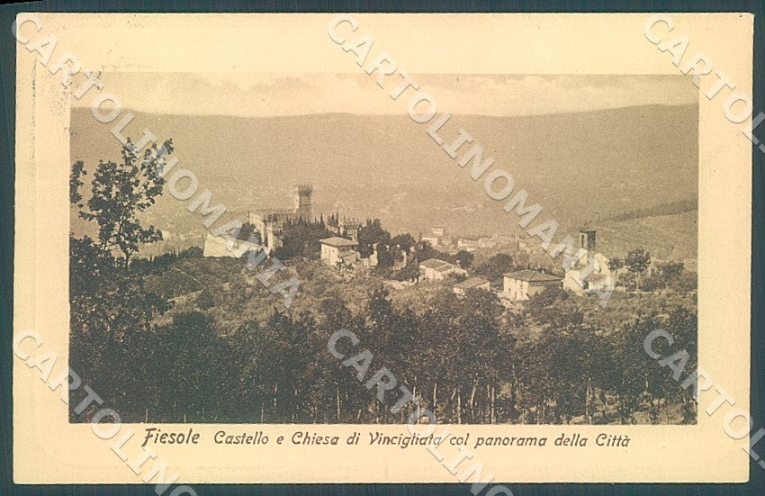 Firenze Fiesole Chiesa Vincigliata cartolina JK7425 – fronte