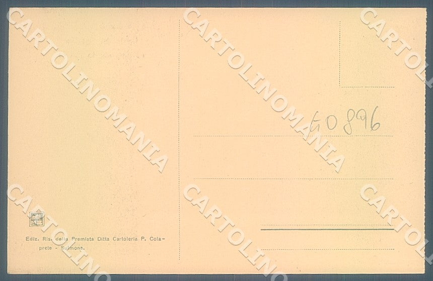 L'Aquila Sulmona Fonte del Vecchio Acquedotto Antico cartolina JK7435 – retro