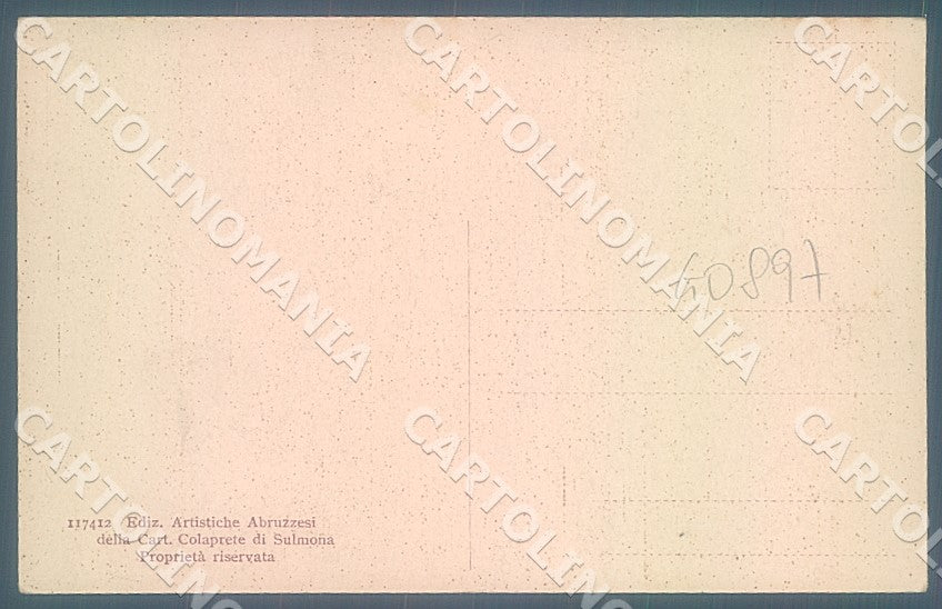 L'Aquila Sulmona Fonte del Vecchio cartolina JK7436 – retro