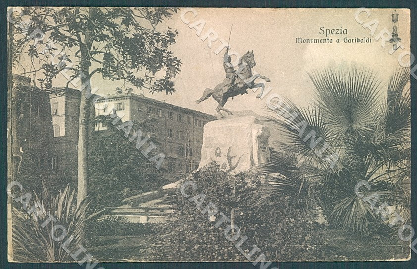 La Spezia Città Monumento Garibaldi cartolina JK7438 – fronte