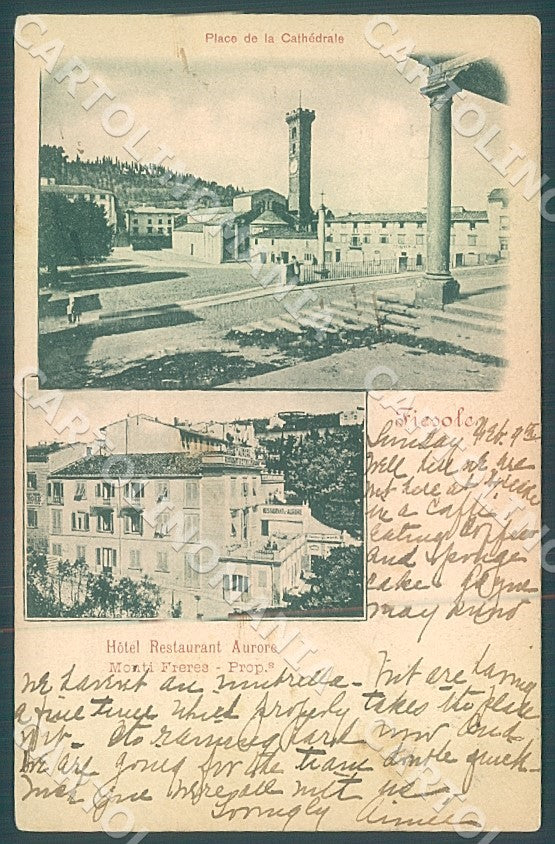 Firenze Fiesole Hotel Aurore cartolina JK7445 – fronte