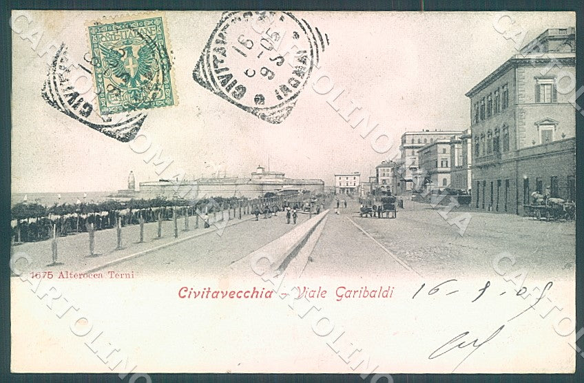 Roma Civitavecchia Viale Garibaldi Alterocca 1675 cartolina JK7446 – fronte