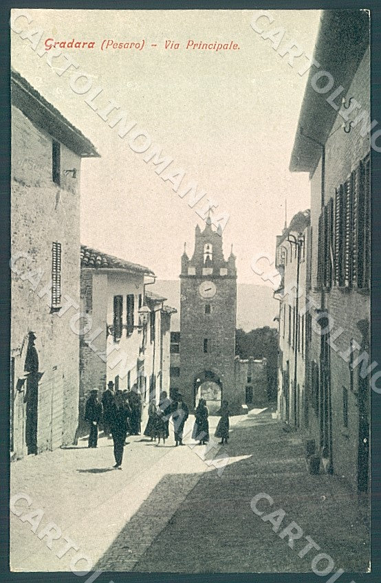 Pesaro Gradara Via Principale cartolina JK7452 – fronte