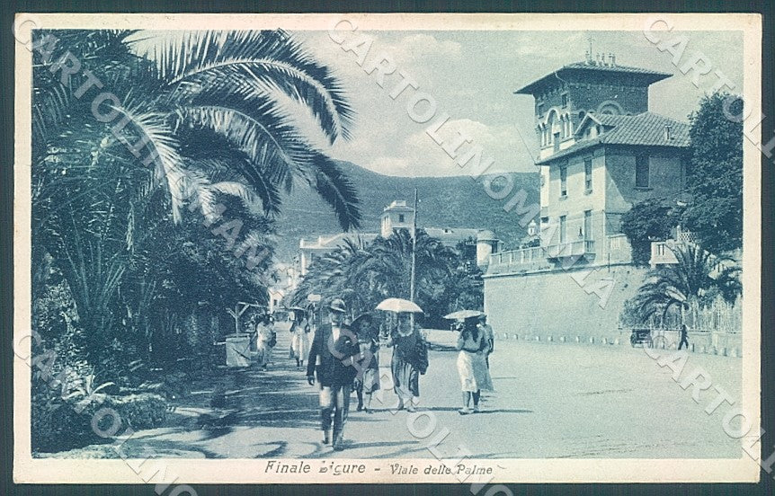 Savona Finale Ligure Viale delle Palme cartolina JK7453 – fronte