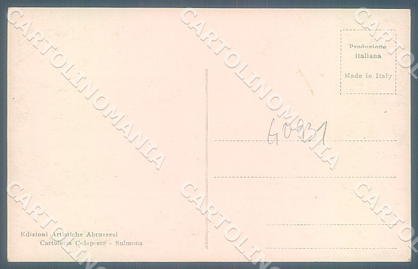 L'Aquila Pettorano sul Gizio Costumi Asino Foto cartolina JK7454 – retro