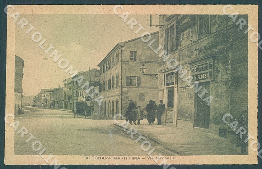 Ancona Falconara Marittima Via Nazionale cartolina JK7459 – fronte