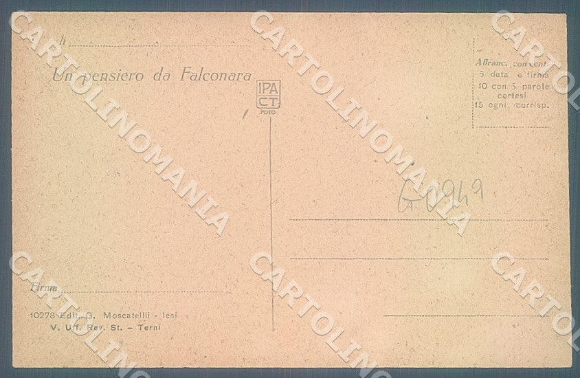 Ancona Falconara Marittima Via Nazionale cartolina JK7459 – retro