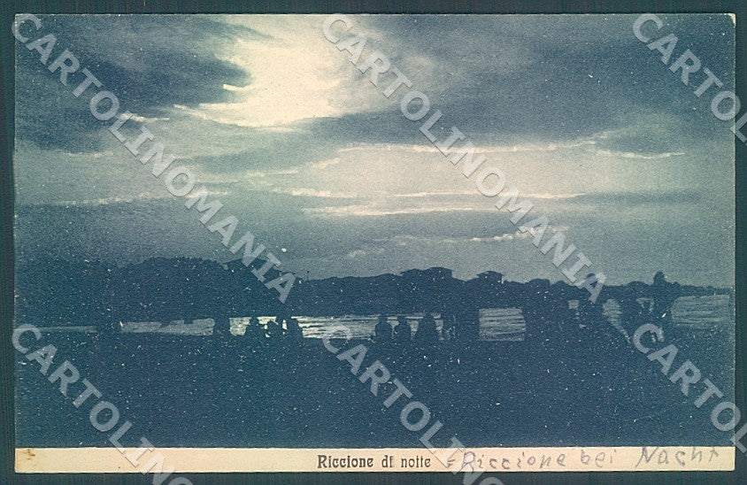Rimini Riccione di Notte cartolina JK7475 – fronte